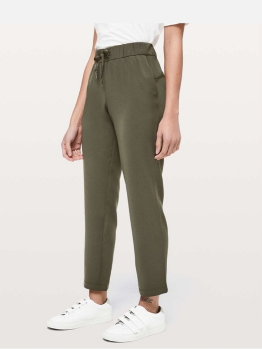 Lululemon On The Fly Pant Dark Olive Activewear Pants Sz 4